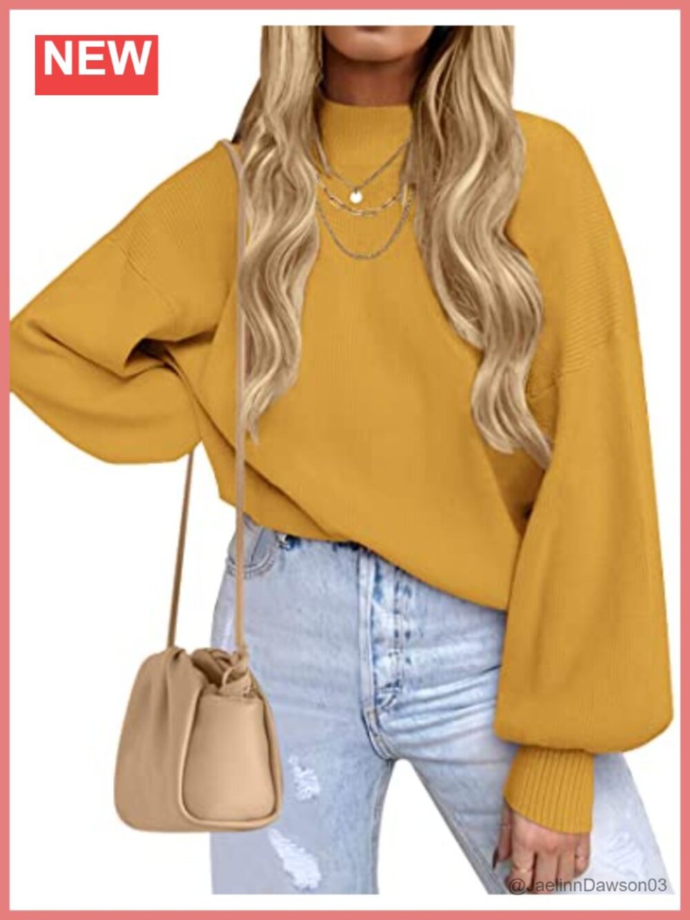 Womens Turtleneck Long Sleeve Knit Oversized Sweater